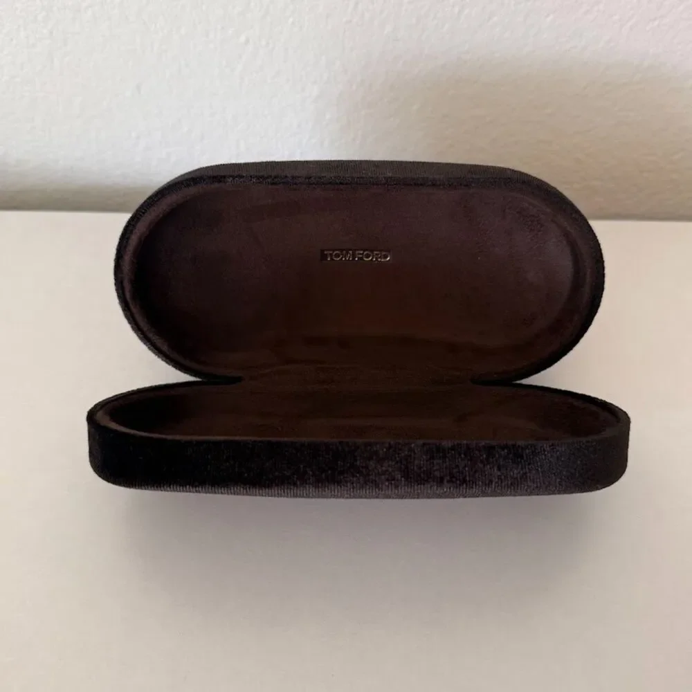 Tom Ford Brown Velvet & Suede Hard-Shell Designer Sunglasses Storage Case - Picture 9 of 10